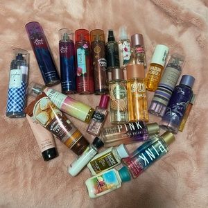 Lot of various sprays and lotions